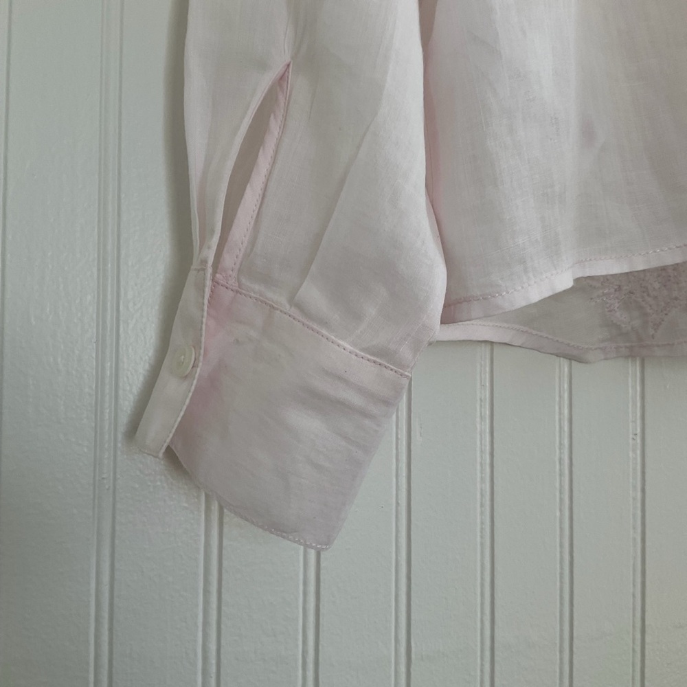 J. Crew Collection Beaded Button-up Shirt in Ramie NWT - Picture 4 of 8